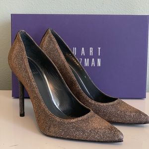 Stuart Weitzman Nouveau Pyrite Nocturn 7 Pumps NWT